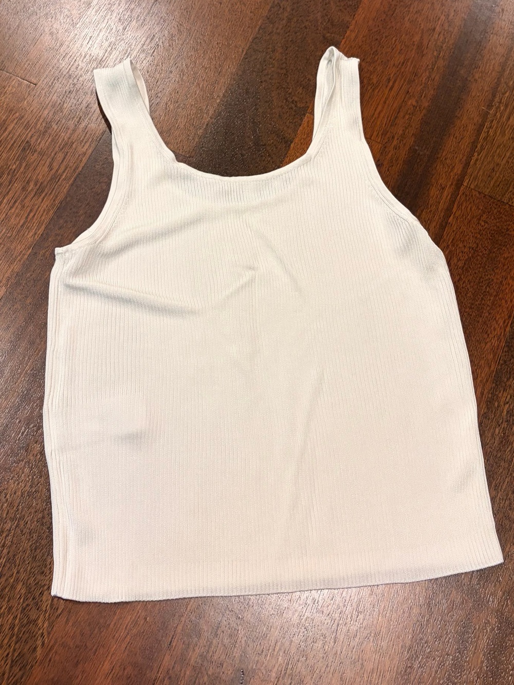 Madewell Ivory Ribbed Knit Scoop-Neck Sweater Tank Top - Size M